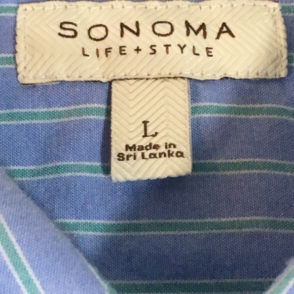 🍁Sonoma men’s blue stripe button down - Picture 3 of 7